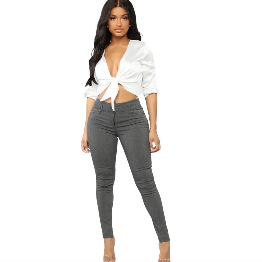 New Fashion Nova Pants Charcoal color Size Small